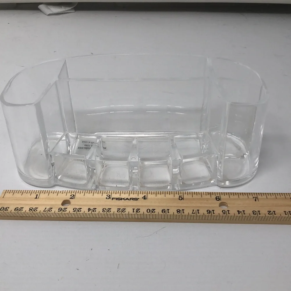 Acrylic clear make up organizer Approx. 7” x 2.75”T